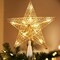 10.8 inch x 9.2inchx 1.18inch - Christmas Star Tree Topper with 10 Warm White Lights(Silver)